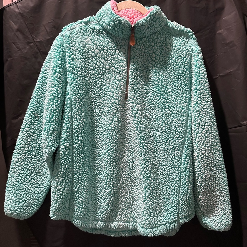 Simply Southern Mint Green Sherpa Sweater